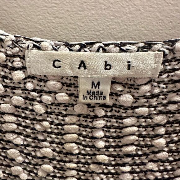 CAbi Black and White Textured Knit Tank Top - Picture 2 of 7